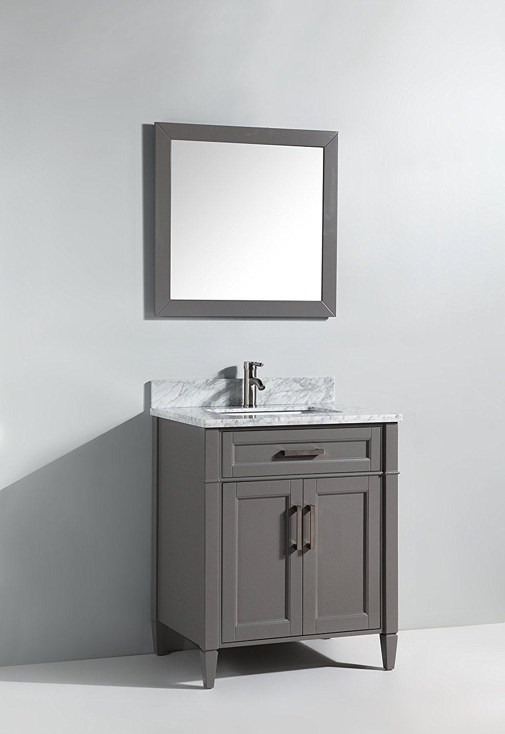 Modern Floor Mounted Black Plywood Bathroom Vanities Cabinet with Mirror Bathroom