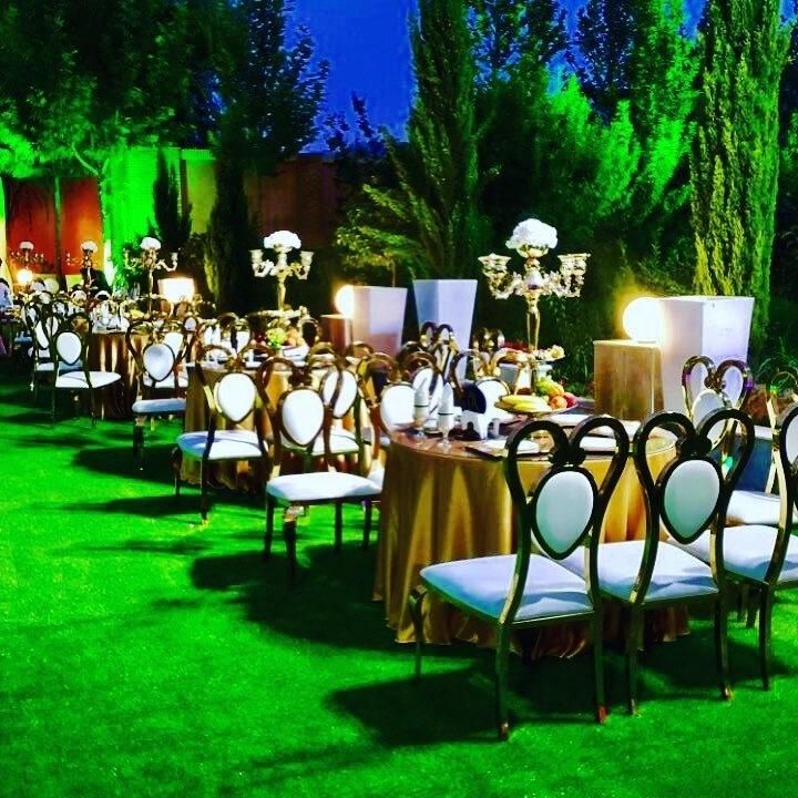 Wedding Space Saving Dining Tables and Chairs of Love Back