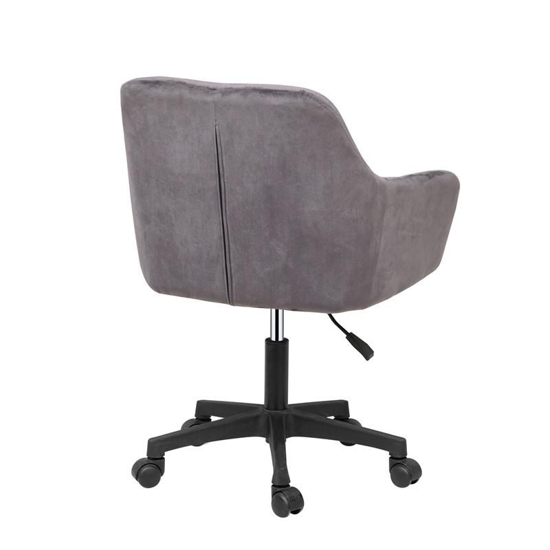 Home Office Swivel Moveable Adjustable Legs Ergonomic Comfortable Velvet Fabric Chair with Wheel