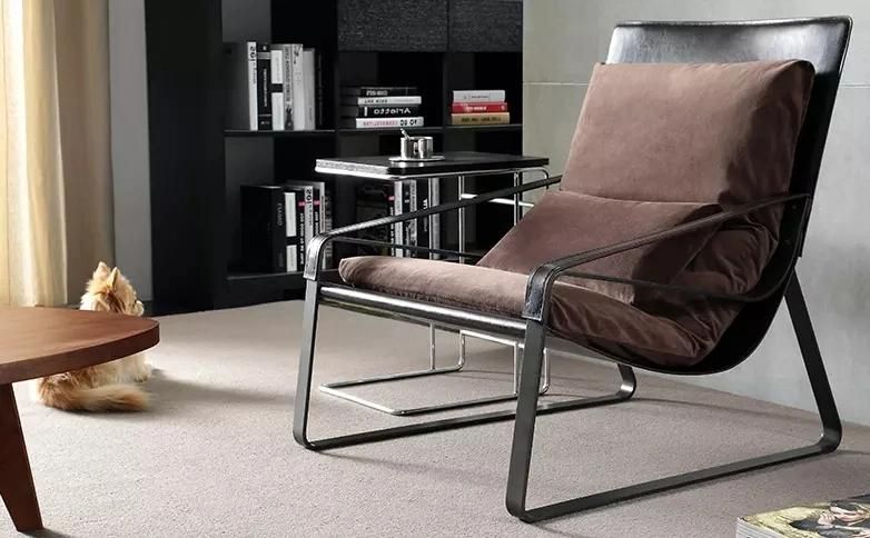 Modern Home Furniture Metal Lounge Chair Artificial Leather Chair Leisure Chair