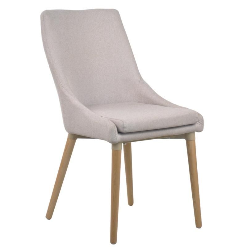 Fabric Seat Nodric Ash Solid Wood Legs Kitchen Dining Room Chair