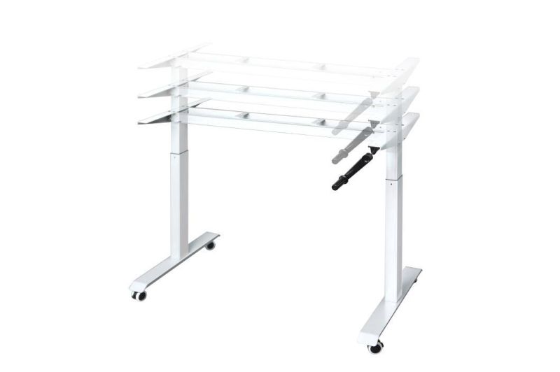 Manual 2 Stages Height Adjustable Office Desk