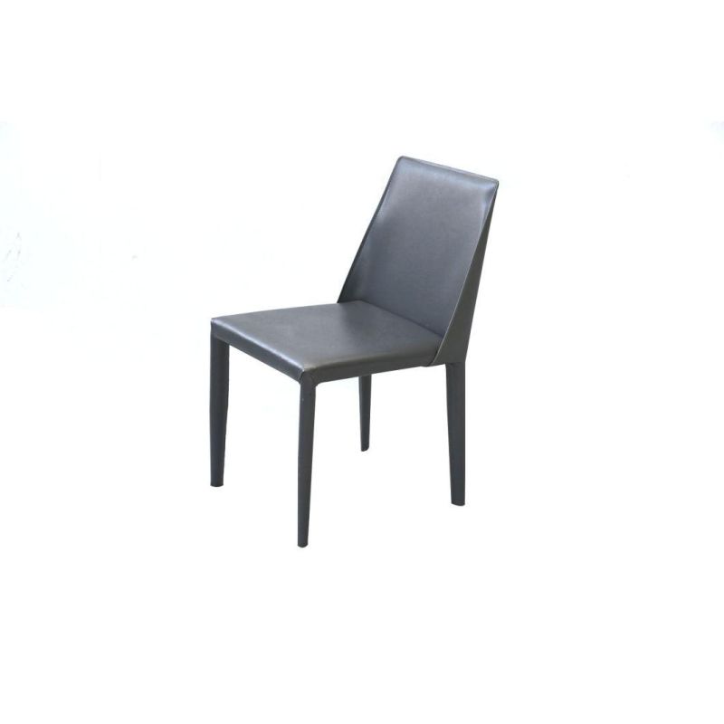 Home Living Room Furniture Full Colored PU Dining Chair with Metal Legs