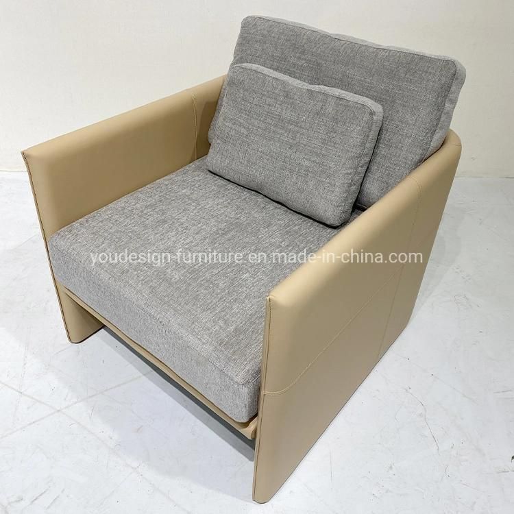 Living Room Leisure Chairs Luxury Italian Style Leather Chair Modern Furniture with Competitive Price