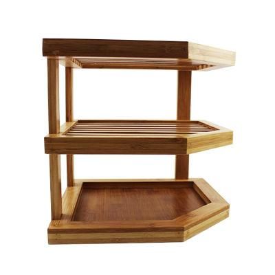 Irregular Pentagon 3-Tier Corner Kitchen Storage Shelf