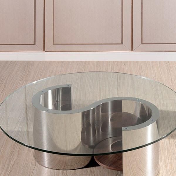 Mini Round Glass Top Side Coffee Tables for Office Home