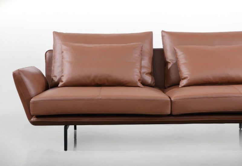 Italian Style Livingroom Furniture Genuine Leather Sofa Corner Sofa for Home Use GS9020