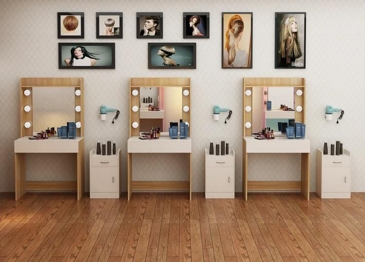 Simple Modern Furniture Dressing Table with Mirror and Light Customized