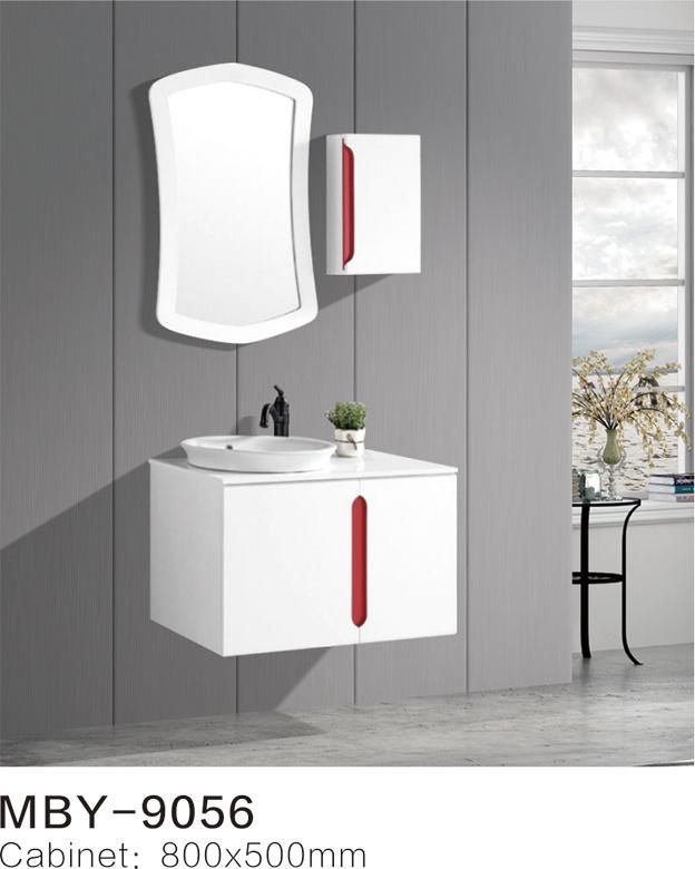 2022 New Design LED Bathroom Mirror Cabinet PVC Bathroom Cabinet Vanity