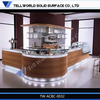 Modern Design Acrylic Restaurant Cafeteria Bar Counter