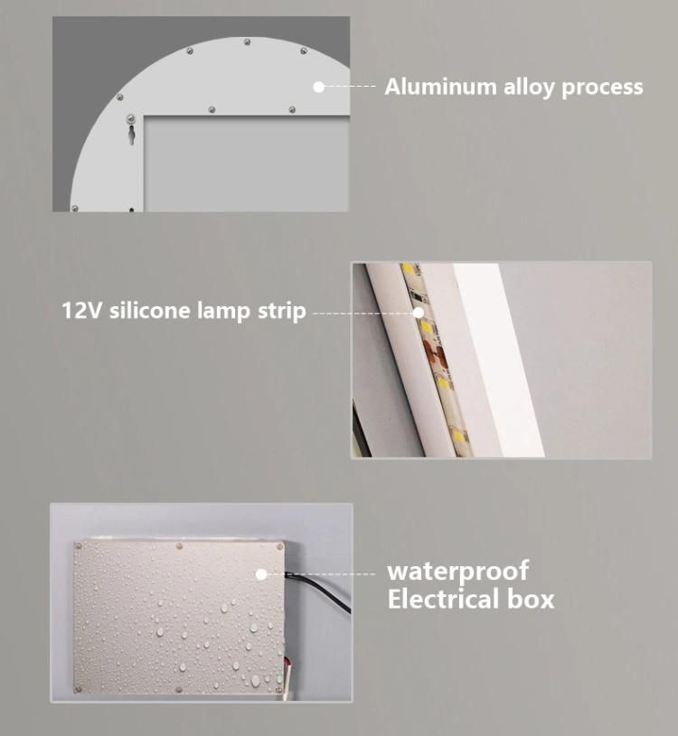 2021 Modern Design Round Magic Smart LED Light Bathroom Mirror