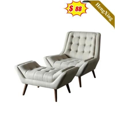 Simple Design White Color Fabric Single Seat Sofa Modern Home Living Room Leisure Lounge Chair