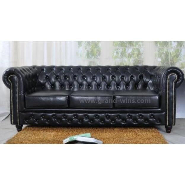 Modern European Living Room Chesterfield Sofa 3 Seat Sectional Assembled Set Sofa