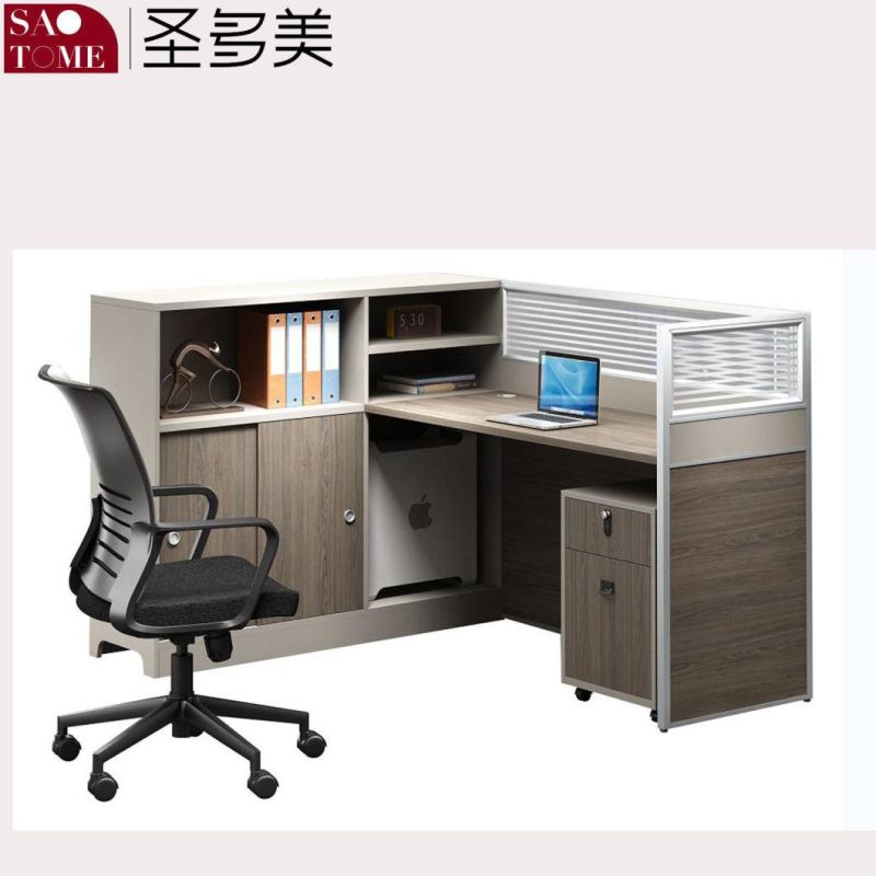 Modern Office Veneer Walnut Executive Desk