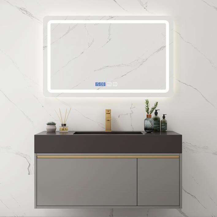 Nordic Simple Bathroom Cabinet Combination Light Luxury Rock Board Modern Bathroom Wash Basin Cabinet