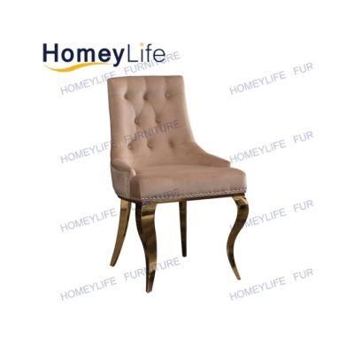 Modern Home Furniture Velvet Cushion Dining Chair for Hotel