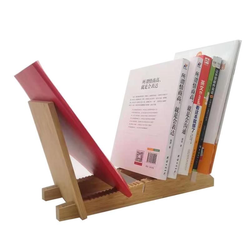 Bamboo Desktop Storage Rack Adjustable Bookcase Easy Assembly Display Rack