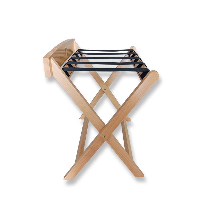 High Quality Popular Hotel Room Solid Wood Modern Folding Luggage Rack