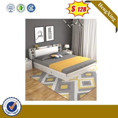 Modern Home Bedroom Furniture King Wooden Rack Storage Bed with Bed Mattress