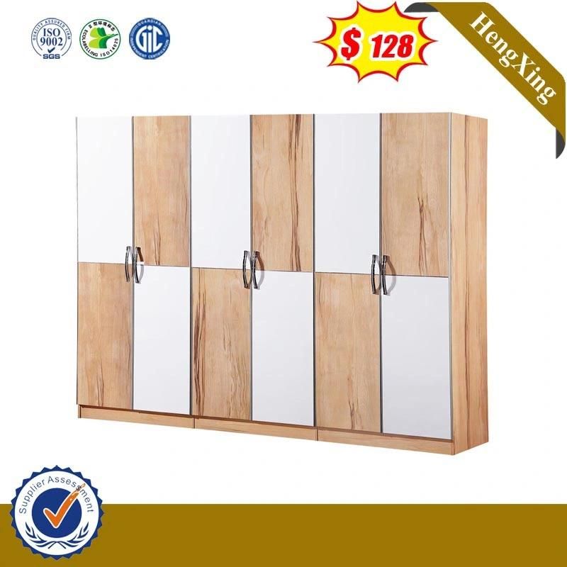 Modern Wooden Home Hotel Bedroom Furniture 6 Doors Clothing Cabinets MDF Nightstand Storage Cabinet Closet Wardrobe