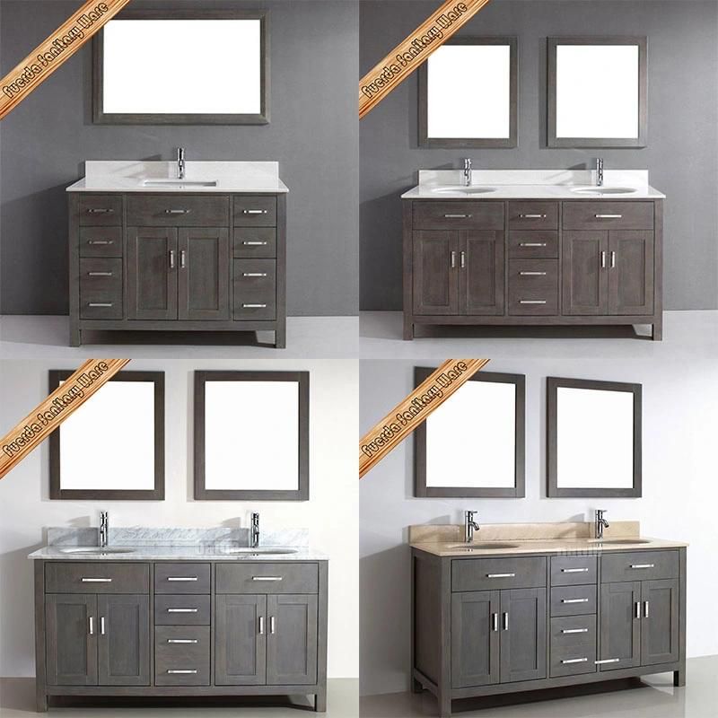 Fed-1952 Sanitaryware Vanity Solid Wood Bathroom Vanity Home Furniture