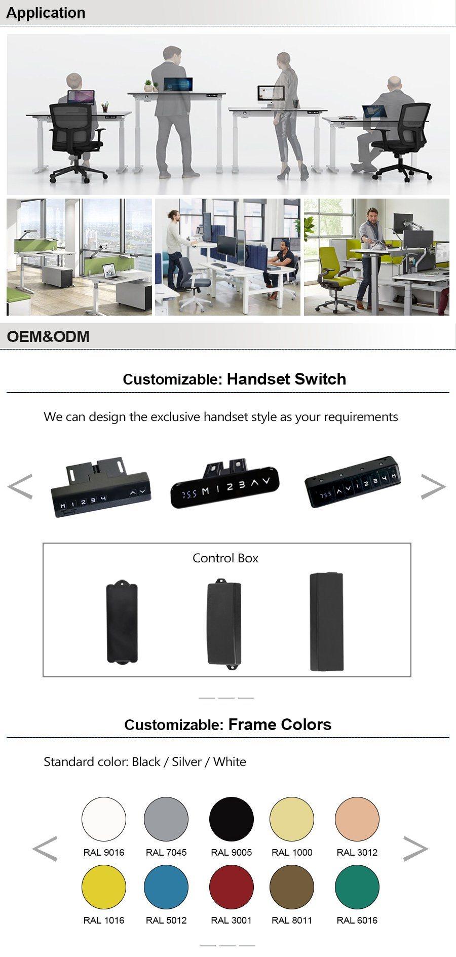 Dual Motor Height Adjustable Lifting Computer Desk Frame