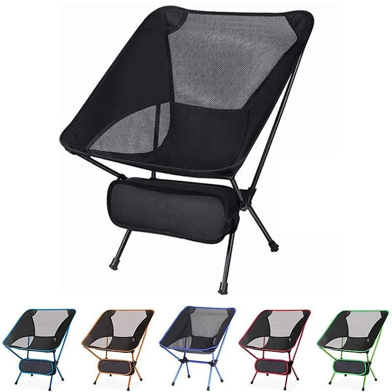 Travel Lightweight Aluminum Ground Folding Chair, Beach Chair, Camping Chair