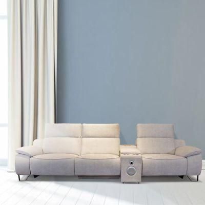 Home Furniture Music Play Modern European Interior Living Room Sofa Furniture USB Charge White Sofa Set