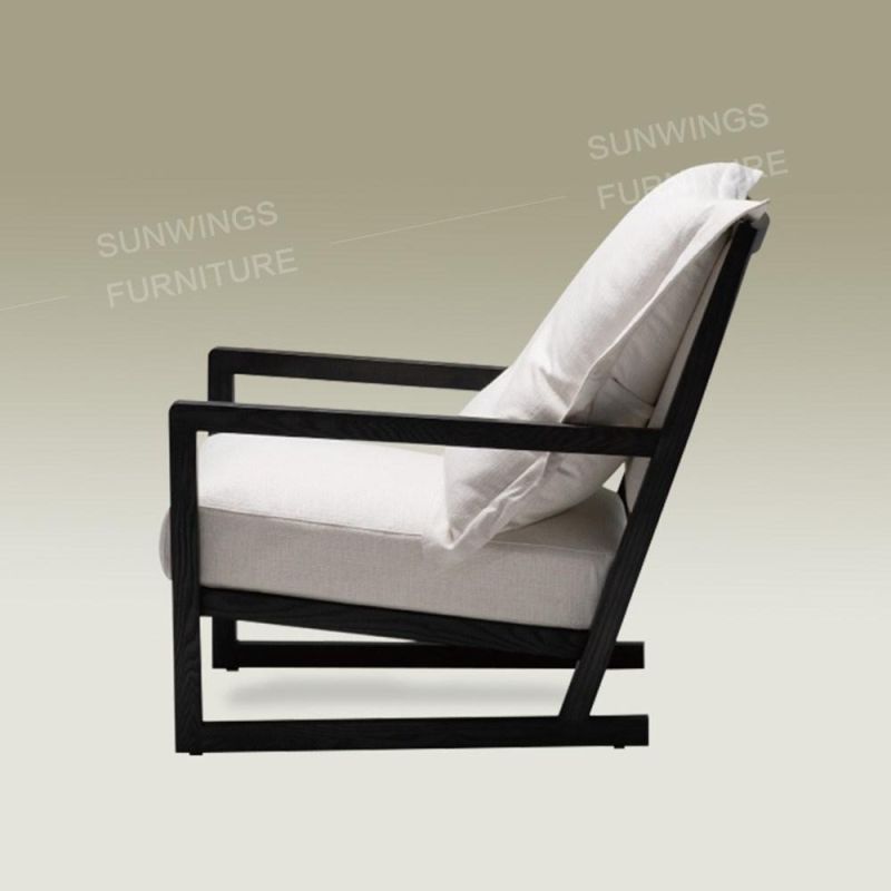 Leisure Modern Solid Wood Chair Single Seat Sofa Chair