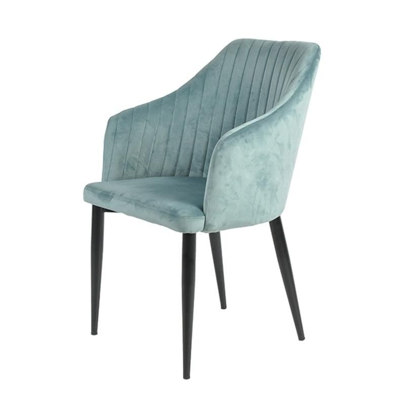 Stylish Durable Velvet Tufted Fabric Blue Multi-Colored Dining Chairs for Sale