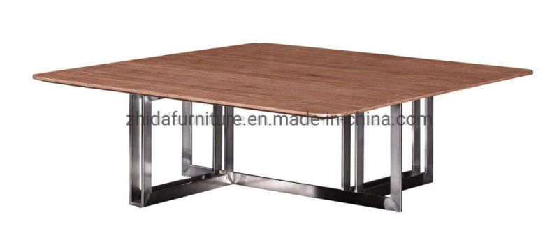 Metal Luxury Furniture Home Coffee Table Modern Wooden Top Coffee Table