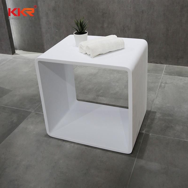 Man Made Stone Solid Surface Artificial Marble Bar Tables Small Low Corner Table for Bathroom