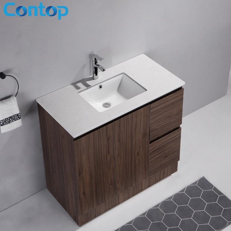 Wood Grain Slim Bathroom Vanity Bathroom Cabinet for Home