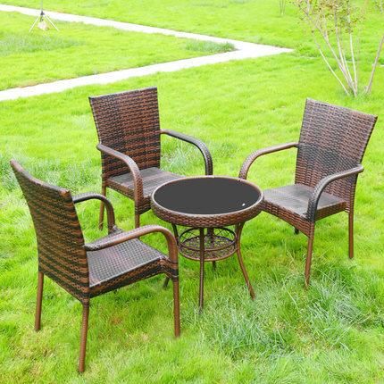 Outdoor Table and Chair Courtyard Garden Table Stool Outdoor Outdoor Leisure Table Combination Balcony Small Round Table Modern and Simple