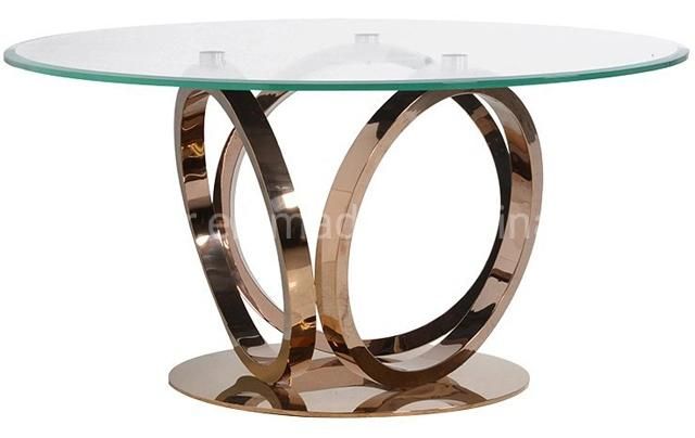 Personality Base Stainless Steel Dining Table With Chair For Dining Room