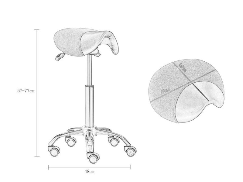 Ergonomic Height Adjustable Tilt Saddle Seat Stool Chairs