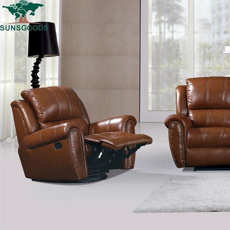 Modern Designsleisure PU Leather Home Furniture Genuine Leather Corner Sofa