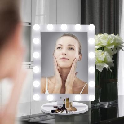 Vanity Mirror with 17PCS Dimmable Bulbs Hollywood LED Makeup Mirror