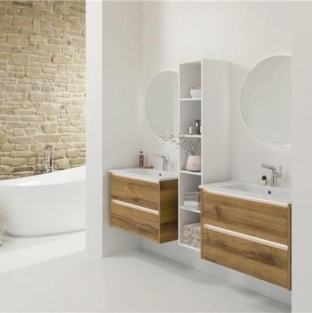 Modern Wash Basin with Mirror Bathroom Cabinets Wall Hanging Mounted Vanity with Plywood Bathroom Cabinet