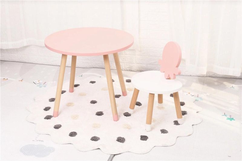 Wood Modern Children Table Simple Design Kids Study Table and Chair Set