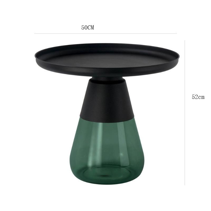 Home Apartment Furniture Round Glass Tea Table