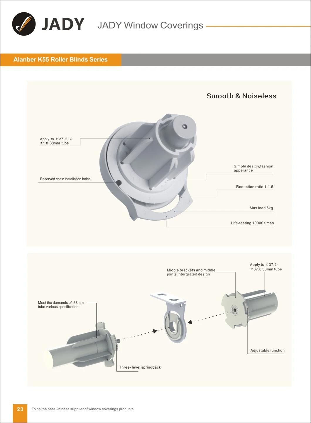 K55-43mm Fixed Deceleration Clutch Roller Blinds Components, for Window Blinds