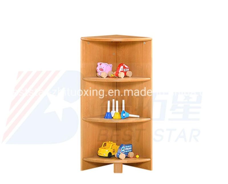 Day Care Furniture Display Sector Cabinet Kids Toy Storage Rack, Nursery School, Preschool and Kindergarten, Play Furniture Wood Rack, Room Corner Cabinet