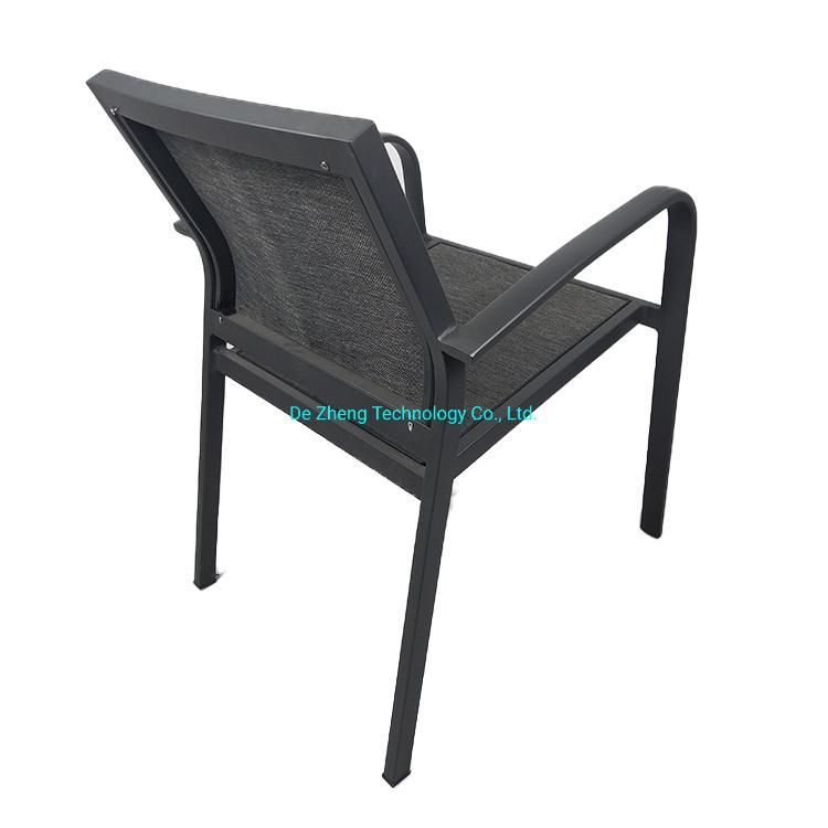 Modern Stylish Textilene Mesh Large Armchair Outdoor Garden Restaurant Hotel Shop Bistro Furniture