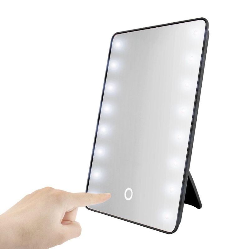 Operated Stand Tabletop Touch Screen LED Mirrors Women Makeup Mirror