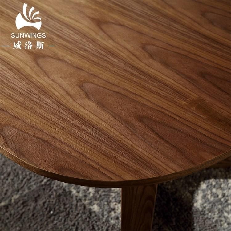 Modern Simply Style Modern Tea Solid Wood Oval Shape Coffee Table Furniture