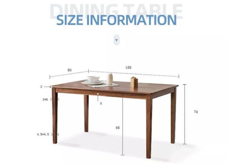 Furniture Modern Furniture Table Home Furniture Wooden Furniture Restaurant Dining Set Room Furniture Natural Solid Wood Slab Replica Walnut Dining Table