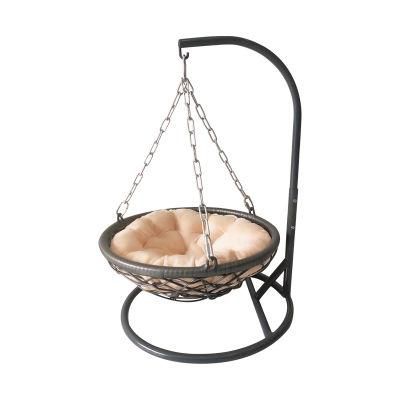 PE Rattan Patio Hammock Outdoor Rattan Garden Egg Shape Hanging Swing Chair