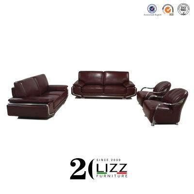 Modern Living Room Sofa Set Furniture Italian Leather Lounges