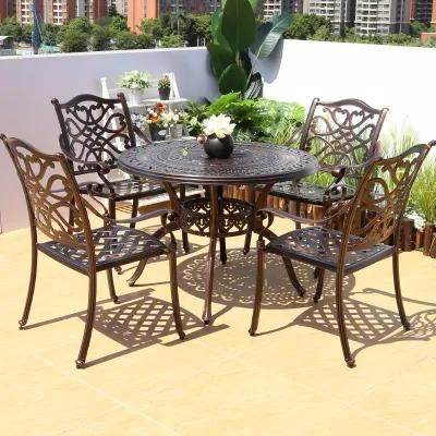 Dining Table Set Modern Dining Table and Chair Cast Aluminum Chair Household Table and Chair